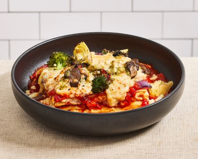 Chicken, Pesto & Brie Lasagna